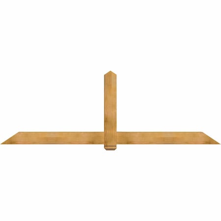 Ekena Millwork Eugene Rough Sawn Timber Gable Bracket, Western Red Cedar, 108"W x 36"H x 6"D x 6"F, 8/12 Pitch GBW108X36X0606EUG00RWR